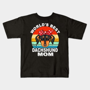 World's Best Dachshund Dad Vintage Kids T-Shirt